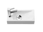 Lave-mains pour toilettes, suspendu et compacte, parfait pour les espaces restreints, Largeur 32 cm, Profondeur 15 cm, Hauteur 9 cm, résine minéral, Livraison 5-7 jours OFFERTE.